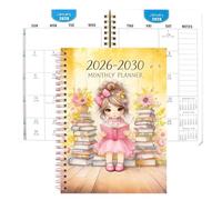 Planner 2026-2030 - 60-Month Twin-Wire Binding Weekly Daily Calendar Multi | Manage Long-term Goals And Schedules Effortlessly With A Comprehensive 60-month Multi-year Planner Featuring Durable