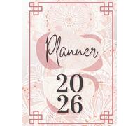 Planner 2026: Pink Mandala Design with Weekly and Monthly Layouts | Habit Tracker, Goal Setting and Vision Board Section | Aesthetic Zen Style