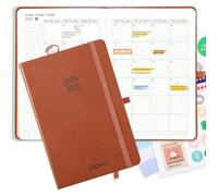 planner,agenda semainier 1 semaine 2 pages,Octobre 2024 à décembre 2025,couverture souple en cuir PU,22 x 16,5 cm,parfait pour