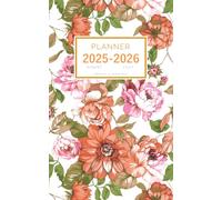 Planner August 2025-2026 July: 5x8 Weekly and Monthly Organizer Small | Beautiful Colorful Flower Design White
