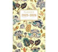 Planner August 2025-2026 July: 5x8 Weekly and Monthly Organizer Small | Indian Decorative Flower Design Yellow