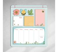 Planner Bloc-notes avec bandes magnétiques arrière. 30 x 34 cm, thème Api. Ne manquez aucun rappel à la maison et au bureau.