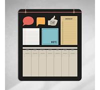 Planner Bloc-notes avec bandes magnétiques arrière. 30 x 34 cm, thème Office. Ne manquez aucun rappel à la maison et au bureau.
