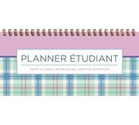 Planner étudiant - lavender tartan (spirale)