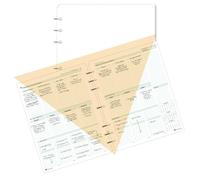 Planner Pad Organiseur de 12 mois à 7 trous à 3 niveaux pour feuilles mobiles, octobre 2025 à septembre 2026, encre verte douce, 21,6 x 27,9 cm