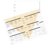 Planner Pad Organiseur de 12 mois à 7 trous pour feuilles mobiles, 12 mois, octobre 2025 à septembre 2026/année académique encre noire, 21,6 x 27,9 cm