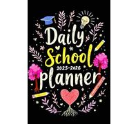 Planner School Year 2025-2026: 365 Days of Planning with U.S. Holidays | Two-Days-Per-Page Academic Agenda with Class Schedule & Monthly Calendars