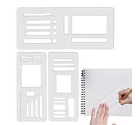 Planner Stencil, Record Template, 5.12x1.97x0.04 Inches Handmade Flexible, Drawing Stencils for Pencils, Markers, Gel Pens, Highlighters, Students, Kids, Creative Journalers, Adults and Teens