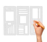 Planner Stencils, Record Template, Drawing Stencils, 1.97x0.04 inches Creative Journal Tools For Pencils Markers Gel Pens Highlighters Students Kids Adults Teens Scrapbooking Crafting Planning