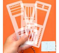 Planner Stencils Templates, 3 pcs Reusable Handmade Flexible Record Template, for Calendar Stencil, Journaling, Checklists, Scrapbooking, ETC (#A)
