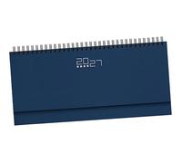 Planning de Bureau Hebdomadaire 2027 Professionnel,Agenda 128 Pages,Multilingue,Couverture Gommée Soft-Touch,Répertoire Bleu