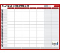 Planning perpétuel Hebdomadaire/Annuel - Effaçable à sec - 32 x 42 cm