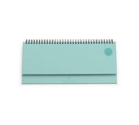 Planning hebdomadaire Agenda 2026 de table 13 x 30 cm spirale couleur Tiffany