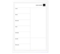 Exacompta - Réf. 58160E - 1 tableau blanc magnétique planning d'organisation Perso - effaçable à sec - magnets réinscriptibles fournis - format 43 x 30 cm - couleur blanc