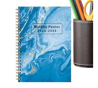 Planning mensuel 2026-2028 - Agenda mensuel à spirales avec onglets de 36 mois pour l'école, l'université, le lieu de travail, les affaires, le travail, la maison et les objectifs stratégiques au fil