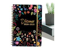 Planning mensuel 2026-2028 sur 3 ans | Agenda quotidien 36 mois - Agenda 2026-2028 à pour école, affaires, étudiants, travail, maman
