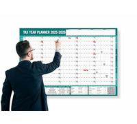 Planning mural 2025 2026 pour l'année fiscale - Format A1 - Avril 2025 à mars 2026 - Affichage annuel complet - Pour la maison, le bureau, l'école