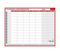 Planning perpétuel Hebdomadaire/Annuel - Effaçable à sec - 32 x 42 cm