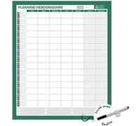 Planning perpétuel hebdomadaire réutilisable - 60 x 50 cm - Bouchut G