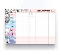 Joeji's Kitchen Agenda hebdomadaire - Agenda hebdomadaire 60 pages A4 pour la planification hebdomadaire - courses et repas - papier offset 100 g avec trou de suspension