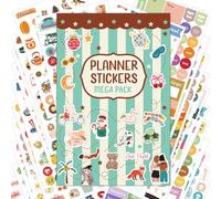 Planning Stickerbook Planner Sticker Livre avec 1000 autocollants vintage pour bullet journal, calendrier Cadeau pour enseignants, étudiants, planification créative, motifs saisonniers, listes de
