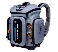 Plano Atlas 3700 Sac à dos de pêche en EVA gris, comprend 3 boîtes utilitaires estowaway 3750 pour vers, leurres et appâts, base imperméable et antidérapante