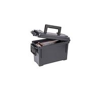 Plano Boîte à munitions de champ, calibre .30, noire, boîte de rangement verrouillable avec poignée de transport robuste, petite caisse à munitions en plastique, protection imperméable, peut contenir