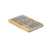 Plano Boîte de rangement fine Edge 3700 pour appâts et articles de pêche Transparent et jaune