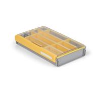 Plano Edge Flex 3700M Rangement pour matériel de pêche | Organisation de matériel de qualité supérieure avec prévention de la rouille | Comprend 38 séparateurs flexibles, jaune/gris