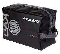 Plano KVD Wormfile Signature Series Speedbag, Petit, Tissu Enduit TPE Noir avec intérieur Rouge, résistant à l'eau, Rangement Doux pour appâts et vers