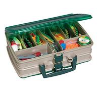 PLANO Sac double face à 20 compartiments, boîte de rangement pour matériel de pêche, boîte de rangement compacte, parfaite pour ranger leurres, appâts durs, appâts souples et autres articles de pêche