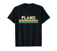 Plano Texas USA Nom de la Ville Design Classique Vintage Couleurs T-Shirt