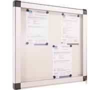 Planorga Vitrine d'affichage extérieur 6 feuilles A4 - Porte battante - Fond magnétique