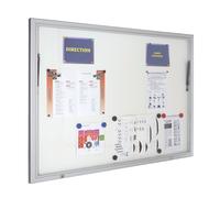 Planorga Vitrine d'affichage extérieur Classique 24 feuilles A4 - Porte levante - Fond magnétique
