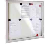 Planorga Vitrine d'affichage extérieur Reverso 6 feuilles A4 - Porte battante - Fond magnétique