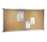 Planorga Vitrine d'affichage intérieur 27 feuilles A4 - Porte coulissante - Fond liège