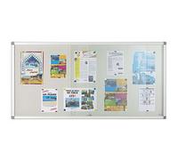 Planorga Vitrine d'affichage intérieur 27 feuilles A4 - Porte coulissante - Fond magnétique