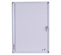 Planorga Vitrine d'affichage intérieur Eco Horizontale avec serrure à clé 2 feuilles A4 - Porte battante - Fond magnétique