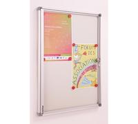 Planorga Vitrine d'intérieur NF Homa 4 feuilles A4 - Cadre alu - Fond métal