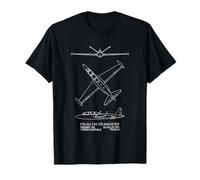 Plans d'avion à réaction français Fouga CM-170 Magister T-Shirt