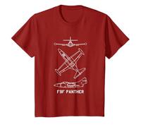 Plans d'avion de chasse à réaction F9F Panther T-Shirt