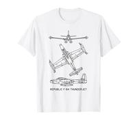 Plans du turboréacteur américain Republic F-84 Thunderjet T-Shirt