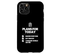Plans for Today Ignore Everyone Snack Lover Humour Design Coque pour iPhone 11 Pro