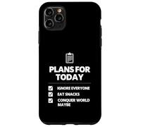 Plans for Today Ignore Everyone Snack Lover Humour Design Coque pour iPhone 11 Pro Max