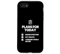 Plans for Today Ignore Everyone Snack Lover Humour Design Coque pour iPhone SE (2020) / 7/8