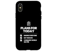 Plans for Today Ignore Everyone Snack Lover Humour Design Coque pour iPhone X/XS