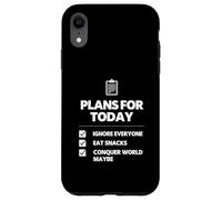 Plans for Today Ignore Everyone Snack Lover Humour Design Coque pour iPhone XR