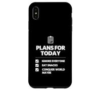 Plans for Today Ignore Everyone Snack Lover Humour Design Coque pour iPhone XS Max