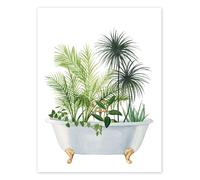 Plant Bath II Poster de Grace Popp 50 x 70 cm Vert Tableaux Décoration murale