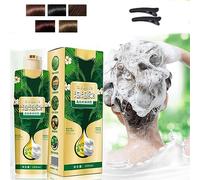 Plant Bubble Hair Dye Shampoo - Vegetable Hair Dye - Hair Coloring And Conditioning 3 Effects In 1 - Beirou BubblePure Plant Extract For Grey Hair Color Bubble Dye (wine red)